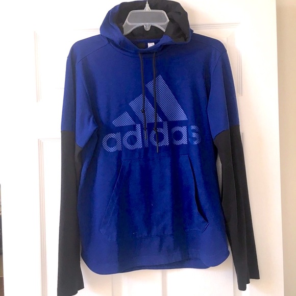 NWOT Adidas Men’s Hoodie with logo on Front, Size: S - Picture 2 of 5